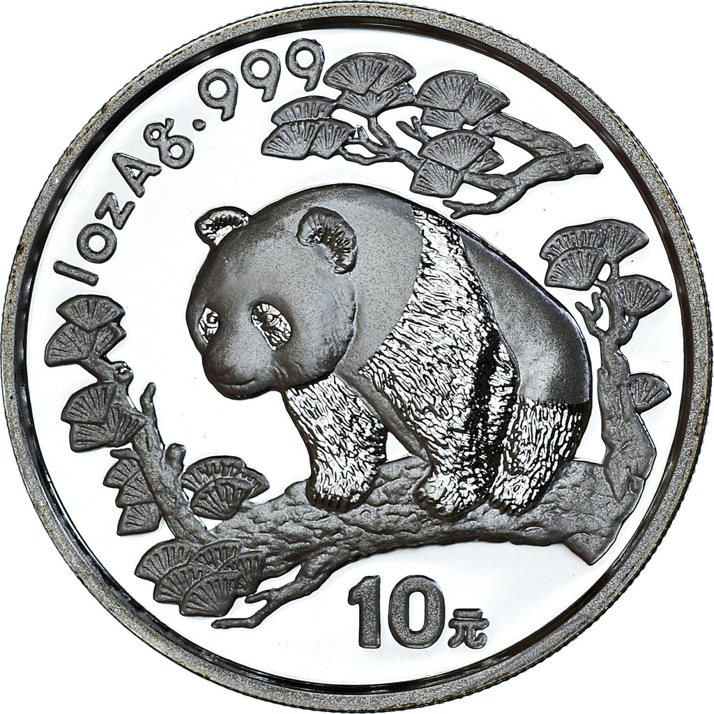 Munten, CHINA, VOLKSREPUBLIEK, Panda, 10 Yüan, 1997, Bullion, FDC, Zilver