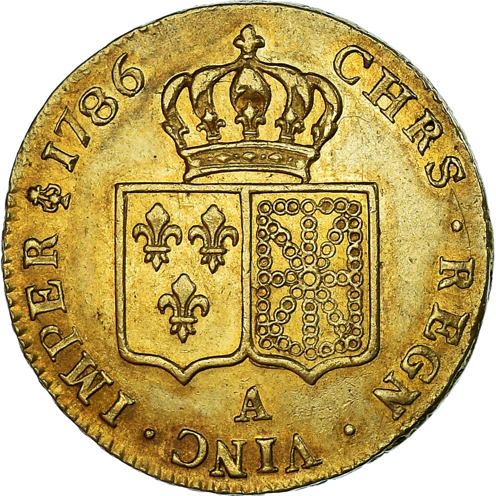 Monnaie, France, Louis XVI, Double louis d'or à la tête nue, 1786, Paris