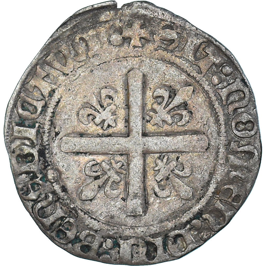 Moneda, Francia, Louis XII, Douzain au porc-épic, 1498-1514, Rouen, Rare, MBC
