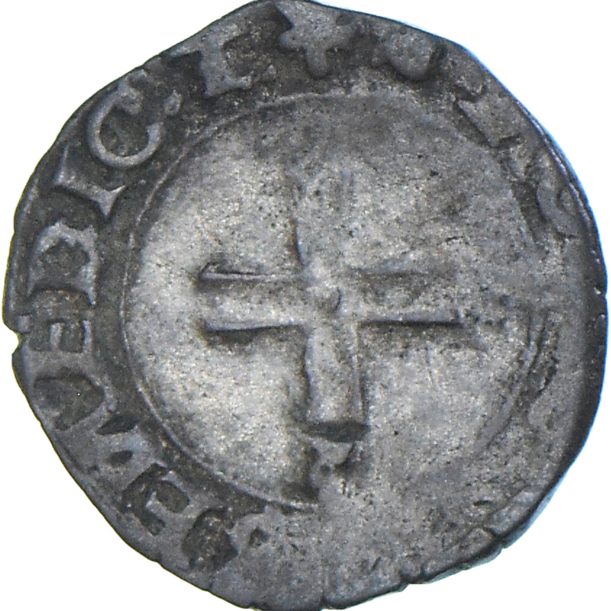 Moneta, Francia, François Ier, Liard du Dauphiné à la croisette, 1515-1547