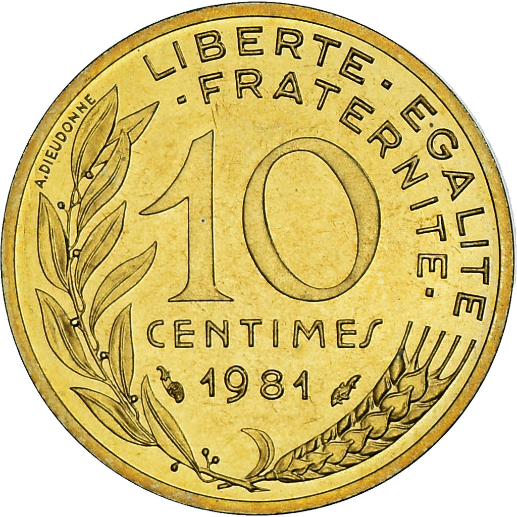 Münze, Frankreich, Marianne, 10 Centimes, 1981, Paris, série FDC, STGL