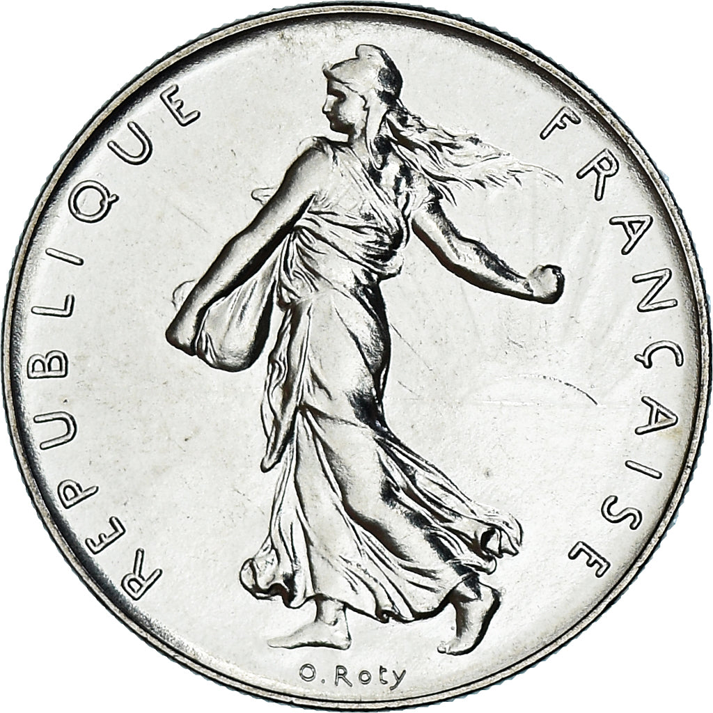 Moneta, Francja, Semeuse, Franc, 1981, Paris, série FDC, MS(65-70), Nikiel