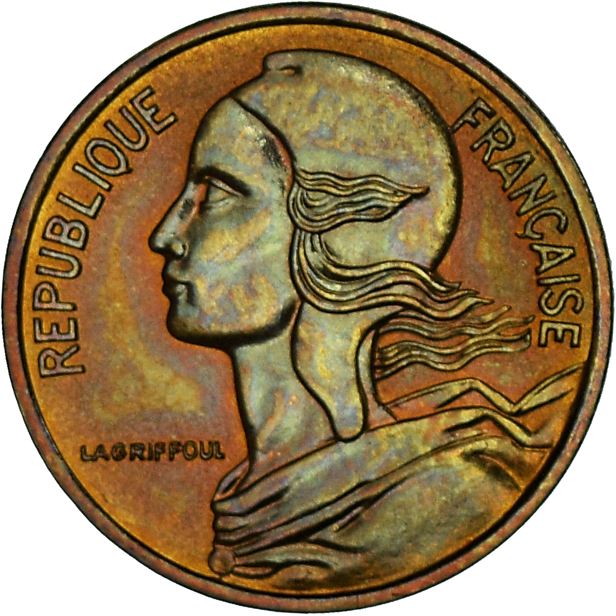 Moneda, Francia, Marianne, 5 Centimes, 1982, Paris, série FDC, FDC, Aluminio -