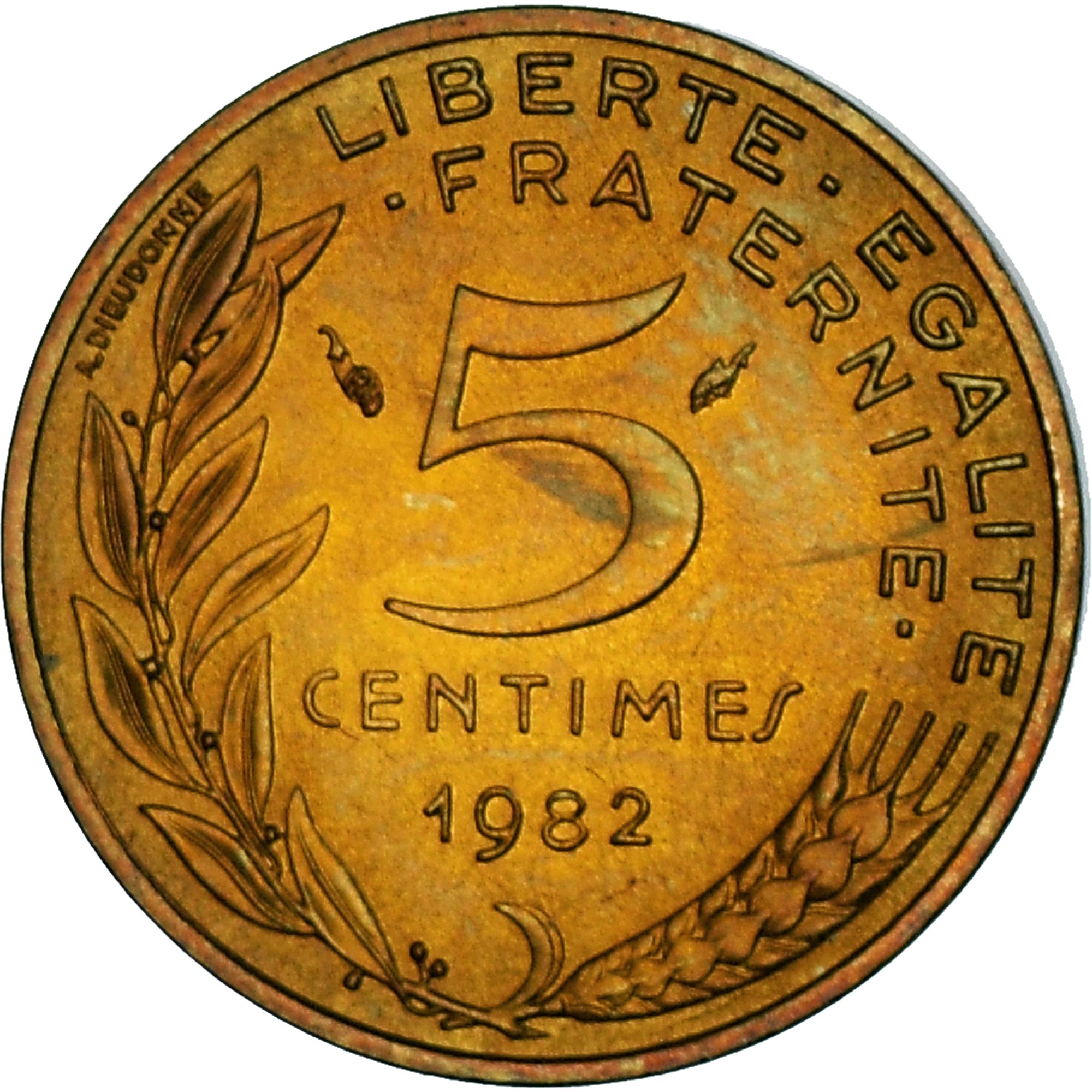 Moneda, Francia, Marianne, 5 Centimes, 1982, Paris, série FDC, FDC, Aluminio -