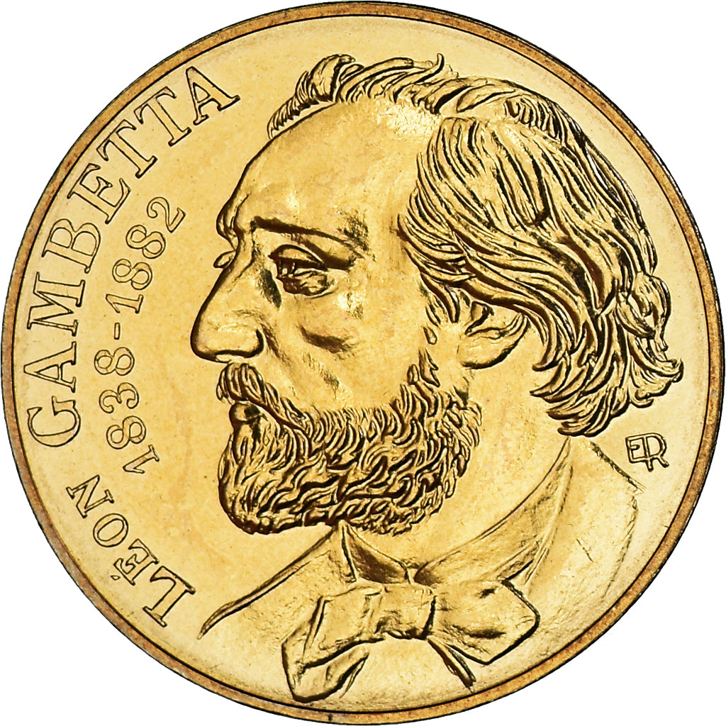 Moeda, França, Gambetta, 10 Francs, 1982, Paris, série FDC, MS(65-70)