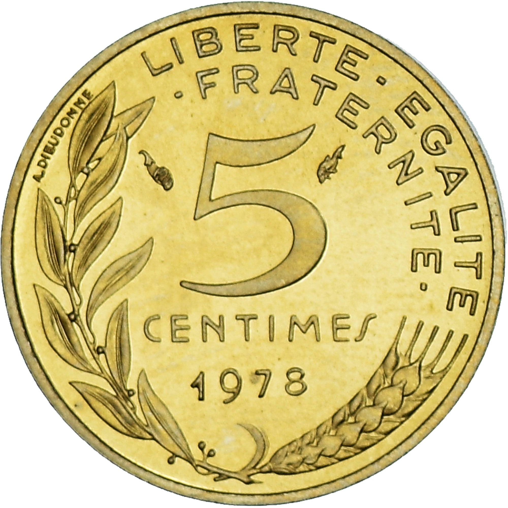 Munten, Frankrijk, Marianne, 5 Centimes, 1978, Paris, série FDC, FDC
