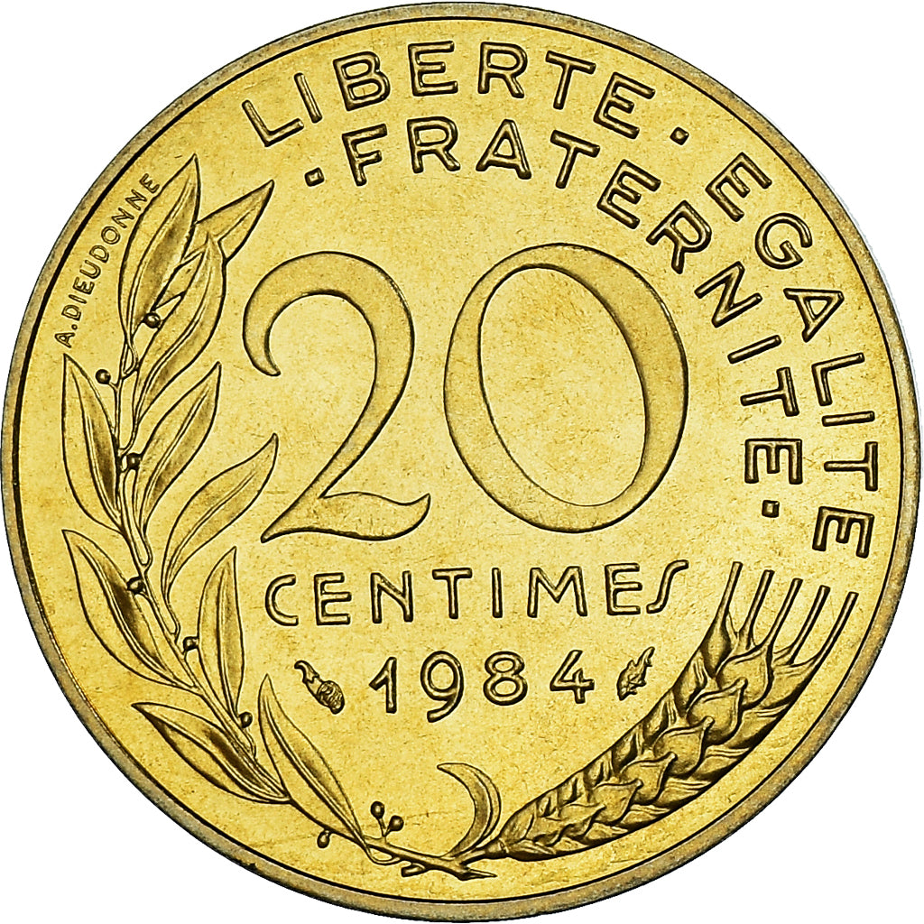 Münze, Frankreich, Marianne, 20 Centimes, 1984, Paris, série FDC, STGL