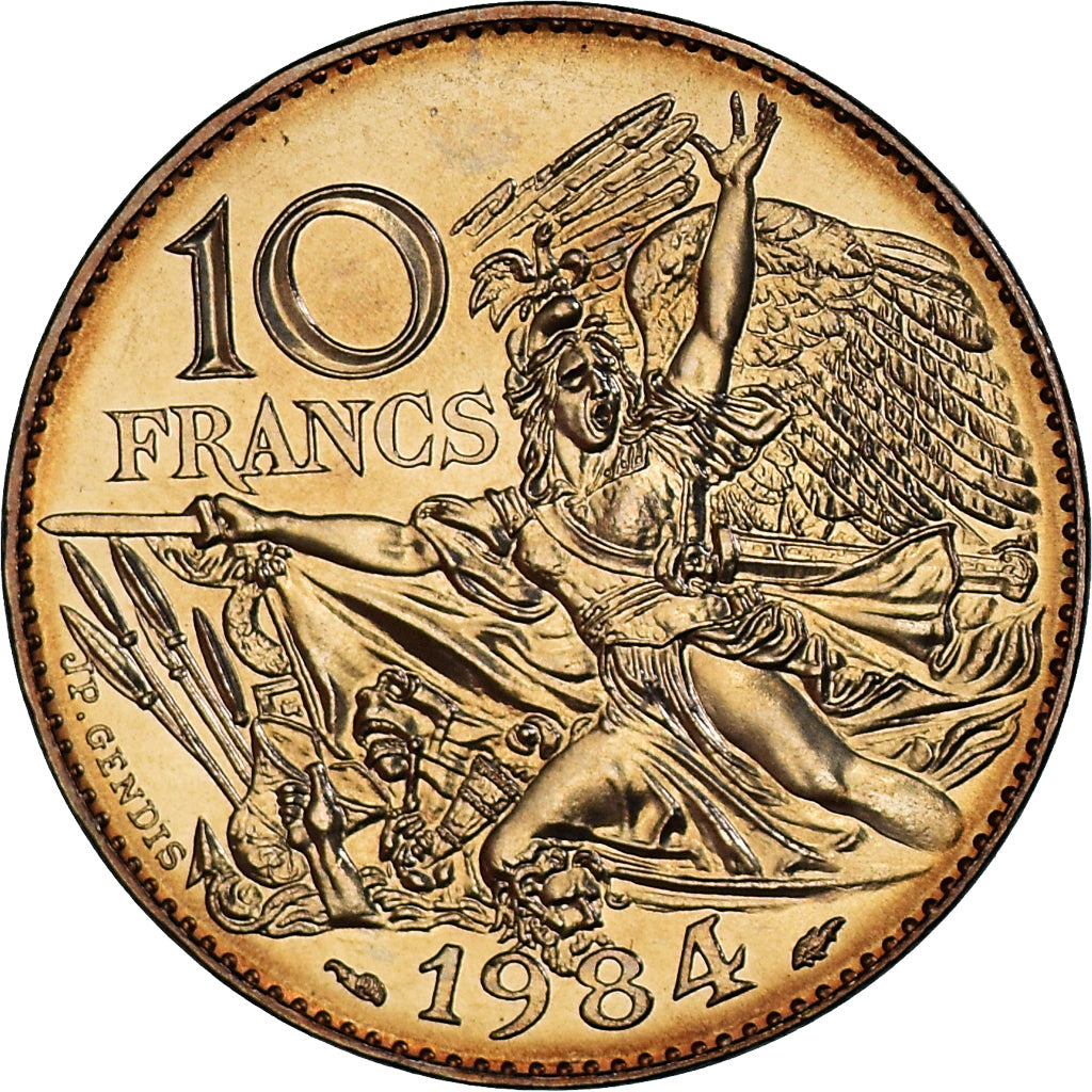 Moneta, Francia, François Rude, 10 Francs, 1984, Paris, série FDC, Tranche A