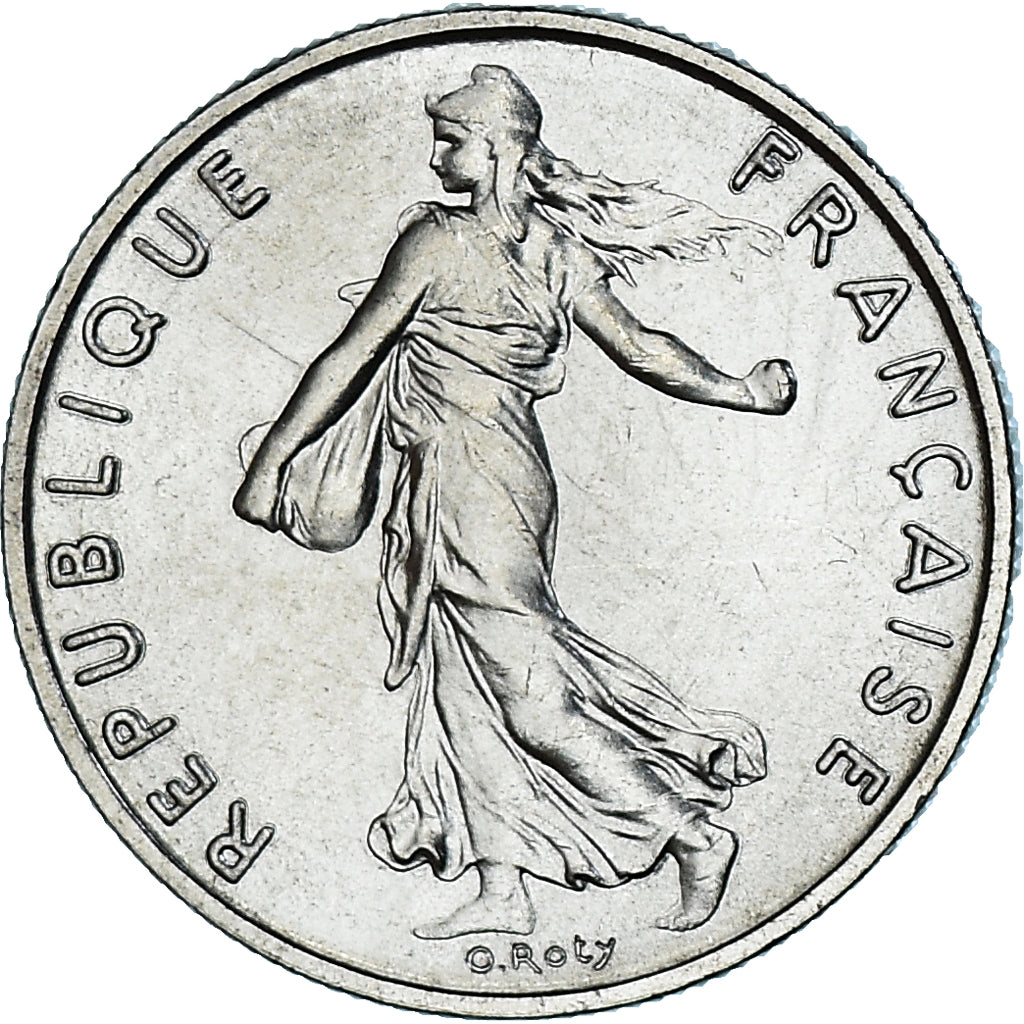 Munten, Frankrijk, Semeuse, 1/2 Franc, 1986, Paris, série FDC, FDC, Nickel
