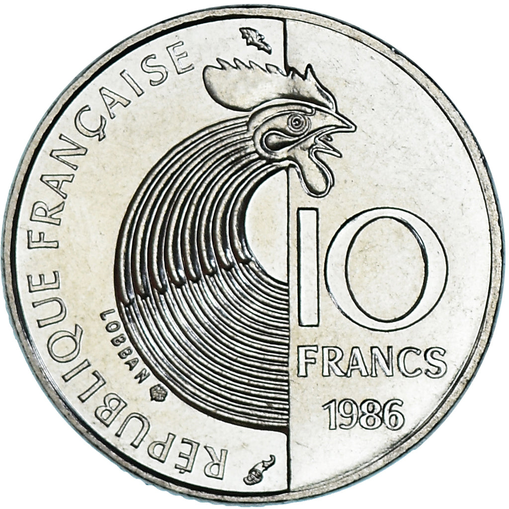 Coin, France, Schumann, 10 Francs, 1986, Paris, série FDC, MS(65-70), Nickel
