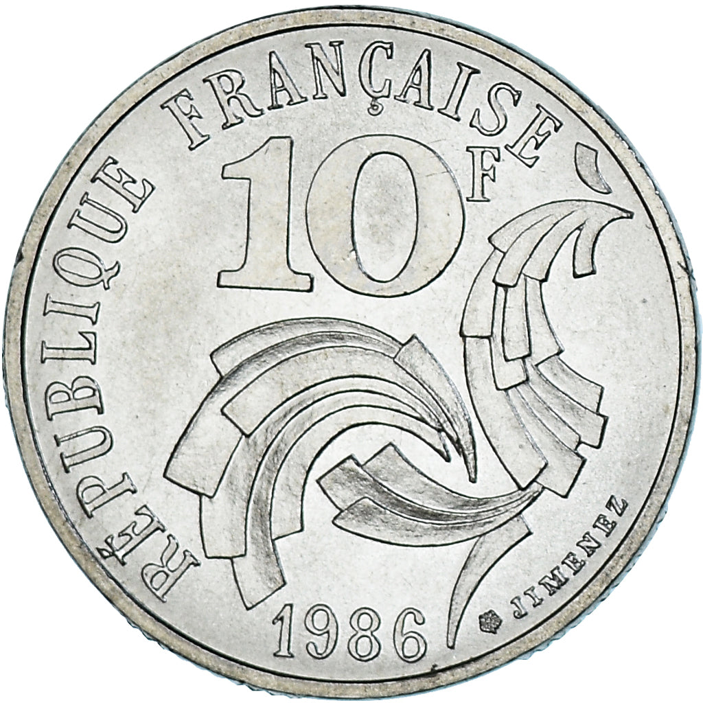 Coin, France, Jimenez, 10 Francs, 1986, Paris, série FDC, MS(65-70), Nickel