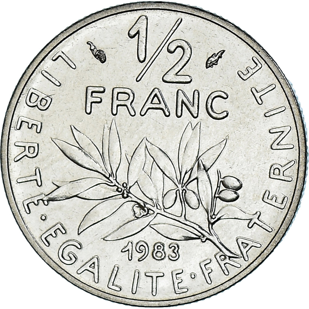 Münze, Frankreich, Semeuse, 1/2 Franc, 1983, Paris, série FDC, STGL, Nickel