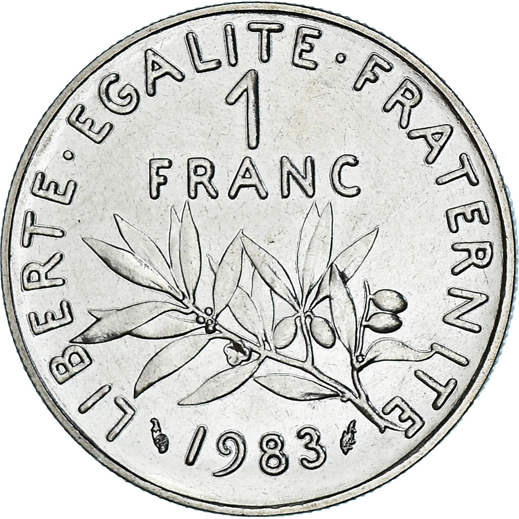Moneta, Francia, Semeuse, Franc, 1983, Paris, série FDC, FDC, Nichel, KM:925.1