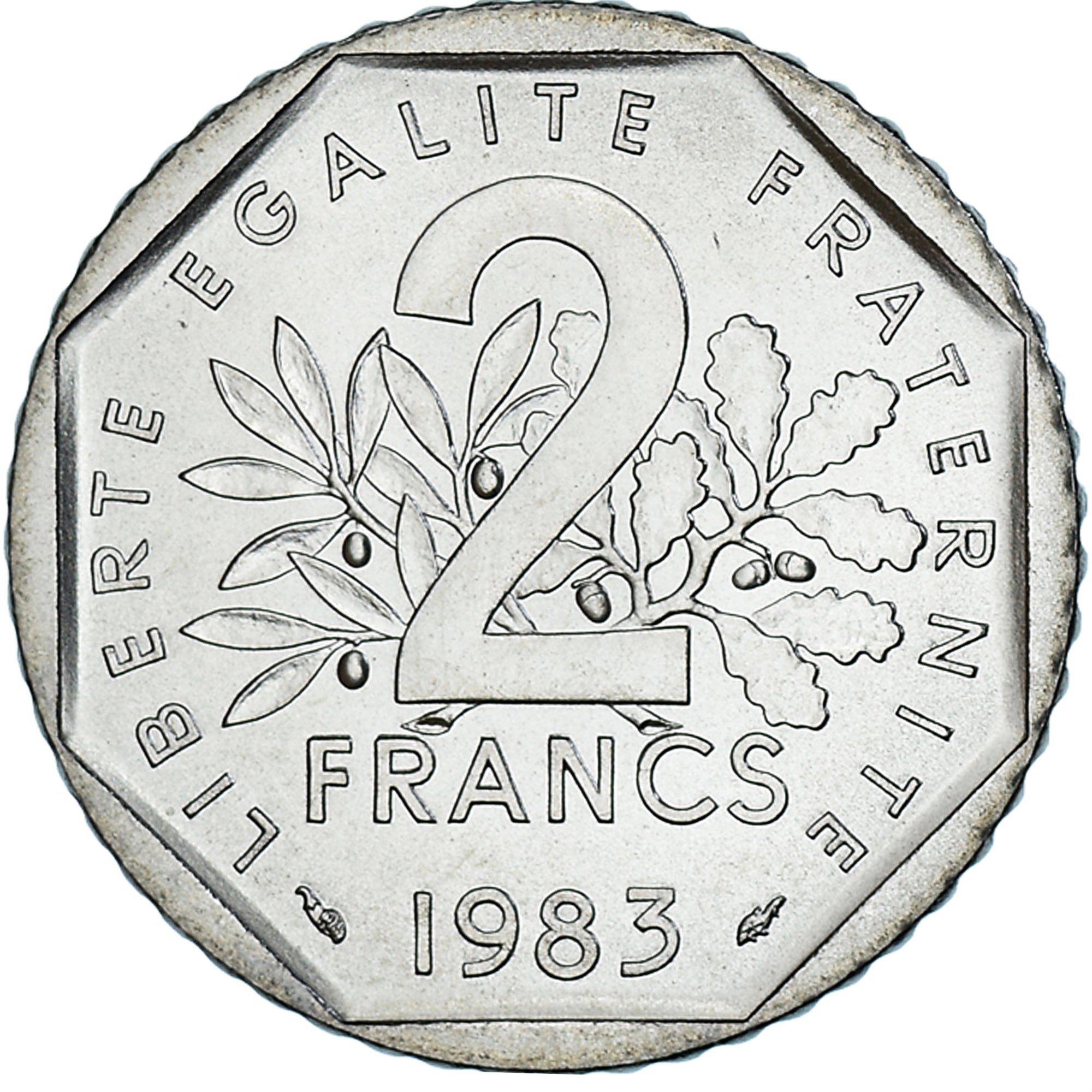 Monnaie, France, Semeuse, 2 Francs, 1983, Paris, série FDC, FDC, Nickel