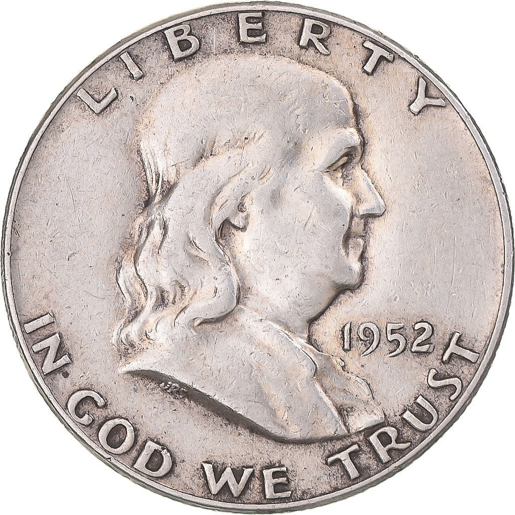 Moeda, Estados Unidos da América, Franklin Half Dollar, Half Dollar, 1952, U.S.