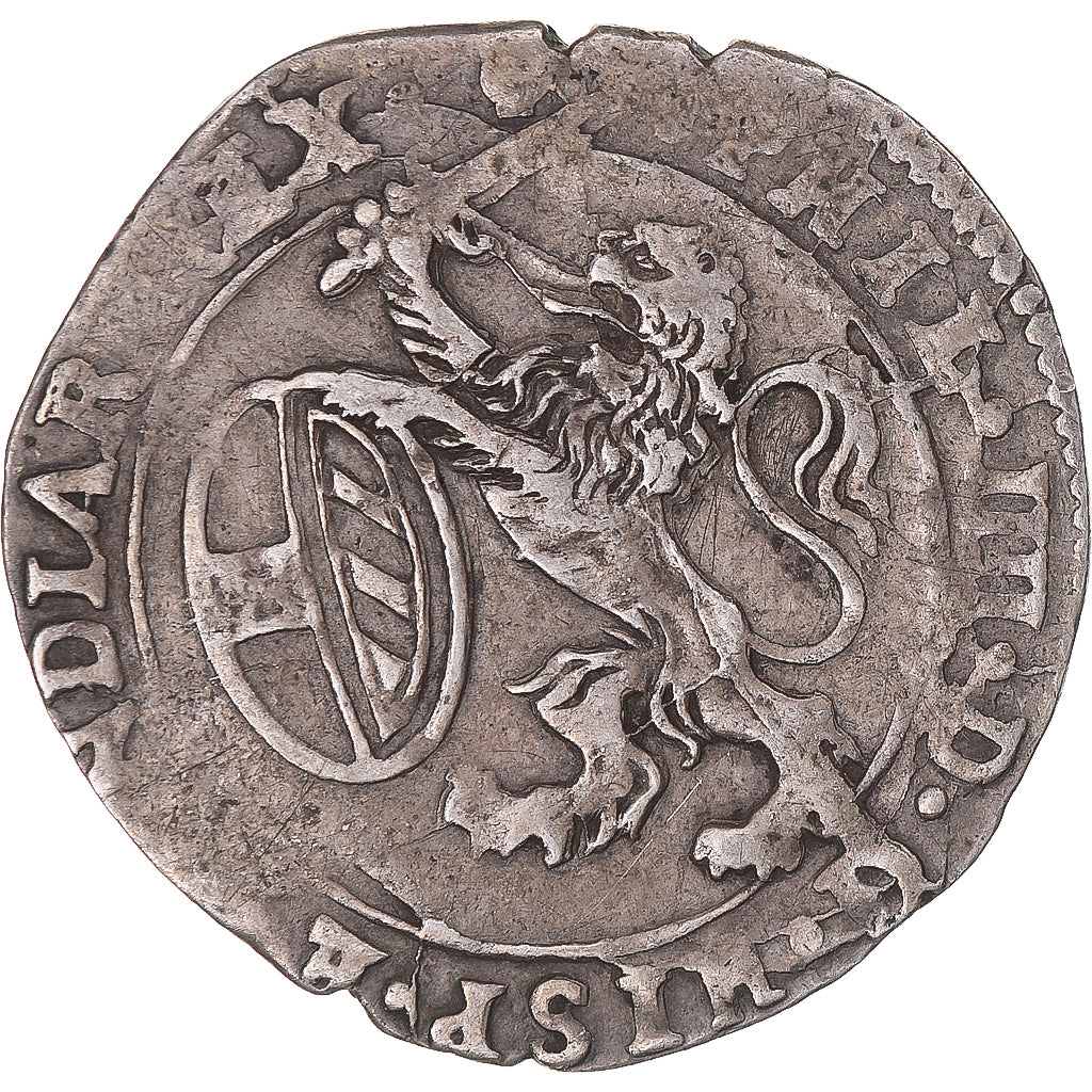Munten, Lage Spaanse landen, Filip IV, Escalin, 1651, Brussels, ZF, Zilver