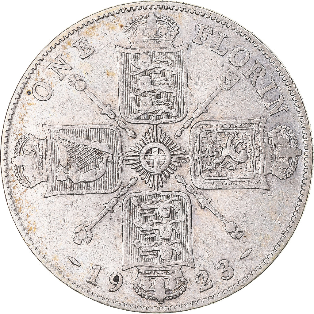 Coin, Great Britain, George V, Florin, Two Shillings, 1923, EF(40-45), Silver