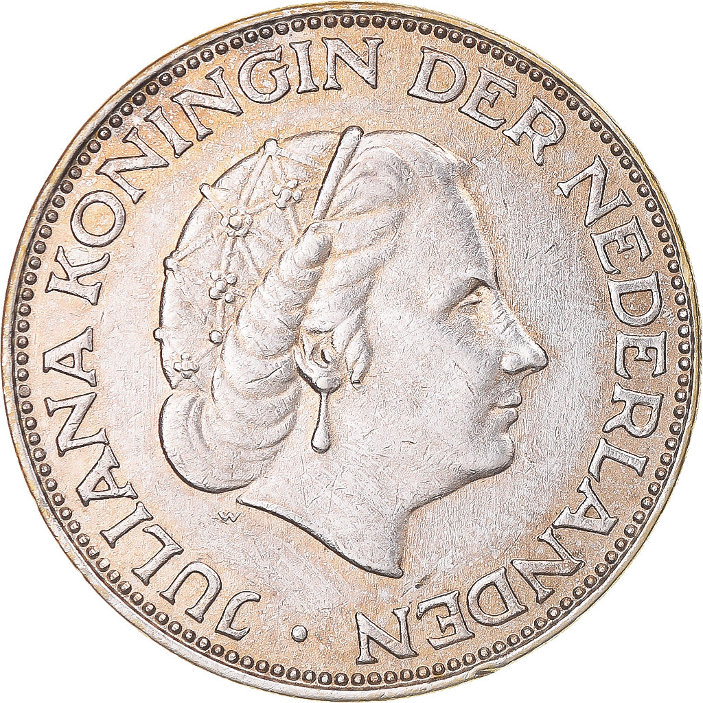 Moneta, Paesi Bassi, Juliana, 2-1/2 Gulden, 1962, SPL-, Argento, KM:185