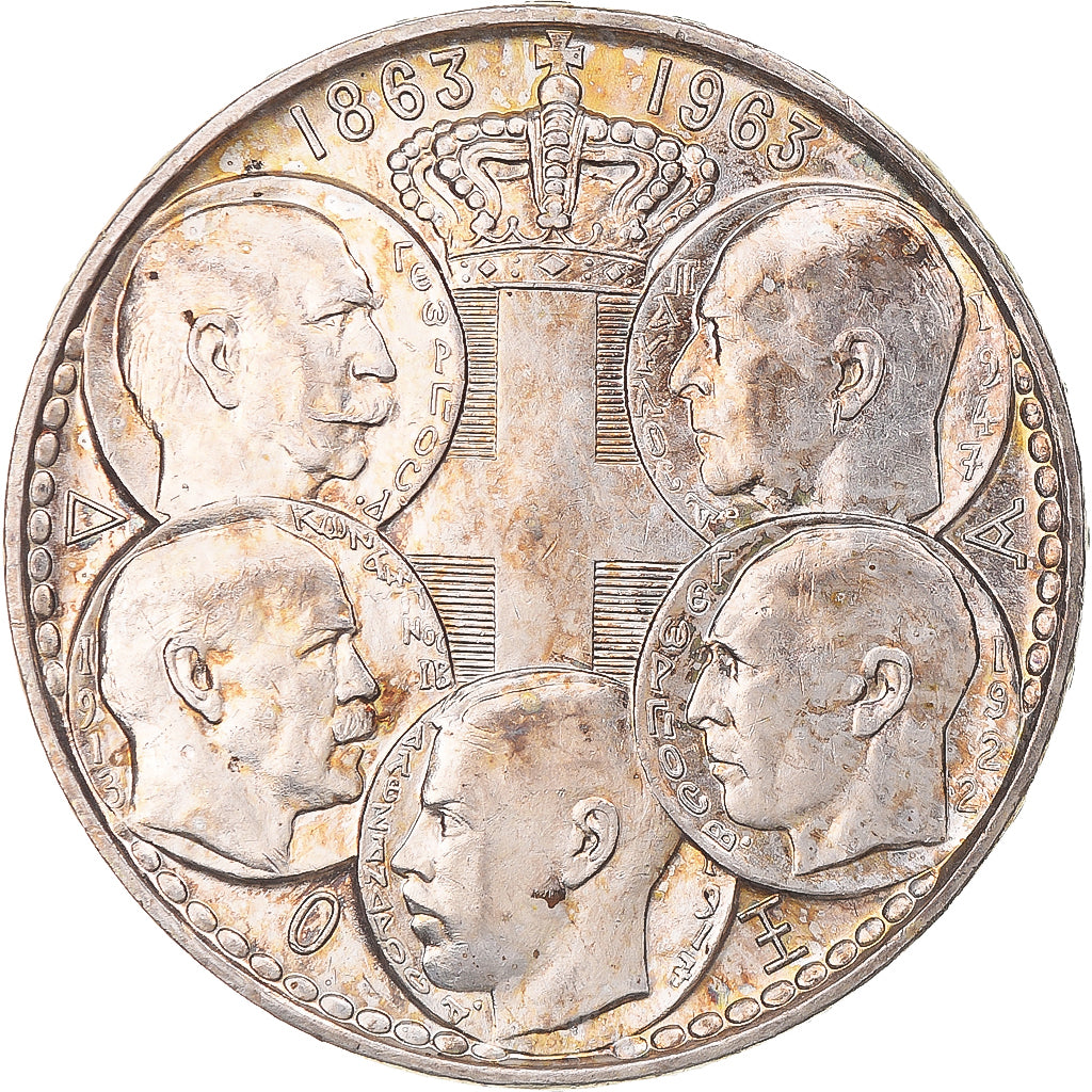 Coin, Greece, Paul I, 30 Drachmai, 1963, AU(50-53), Silver, KM:86