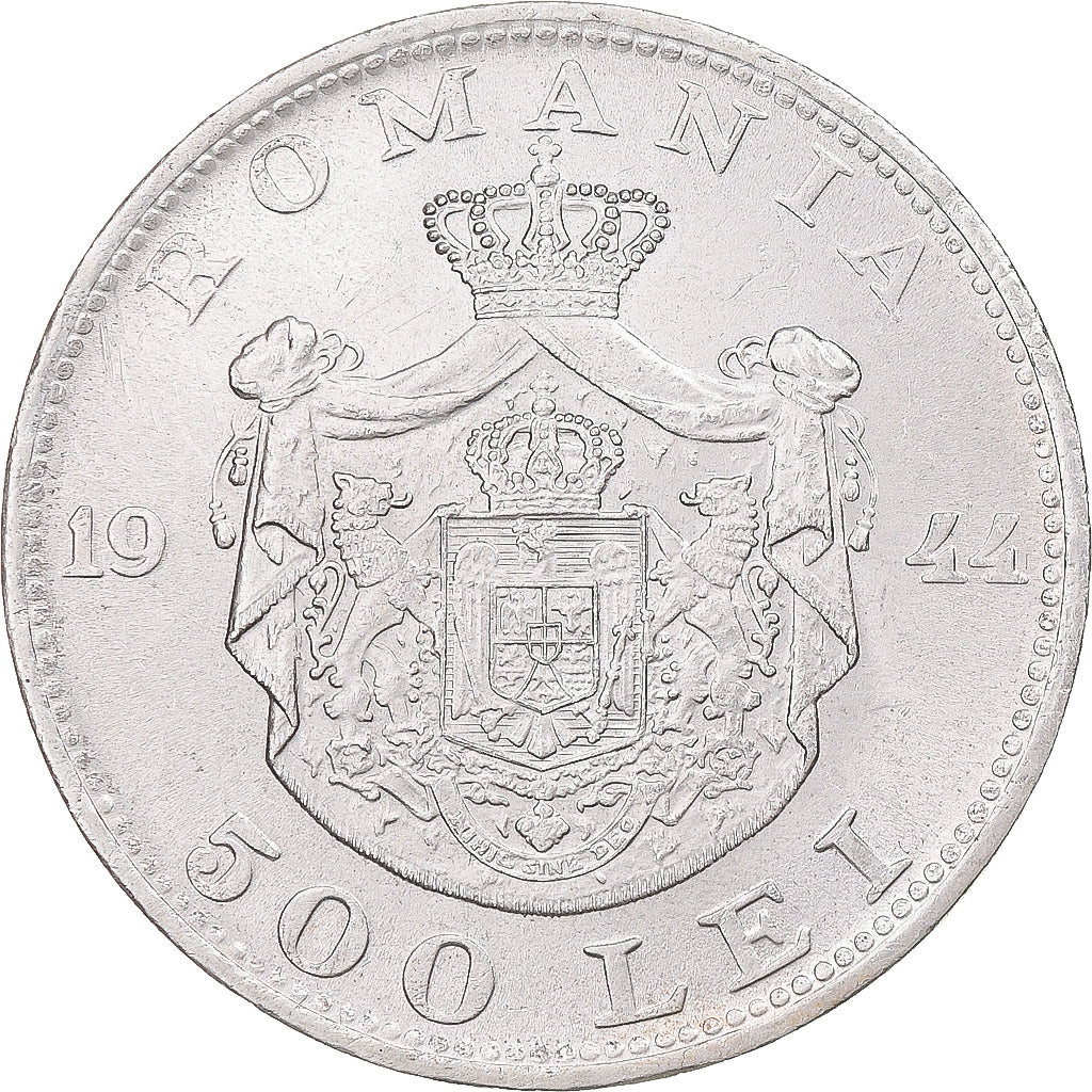 Coin, Romania, Mihai I, 500 Lei, 1944, AU(55-58), Silver, KM:65