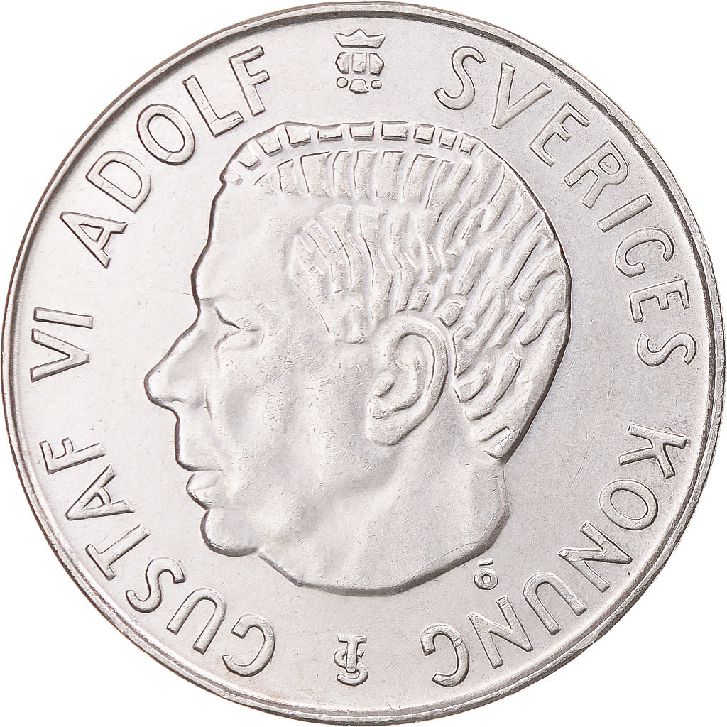 Coin, Sweden, Gustaf VI, 5 Kronor, 1954, AU(55-58), Silver, KM:829