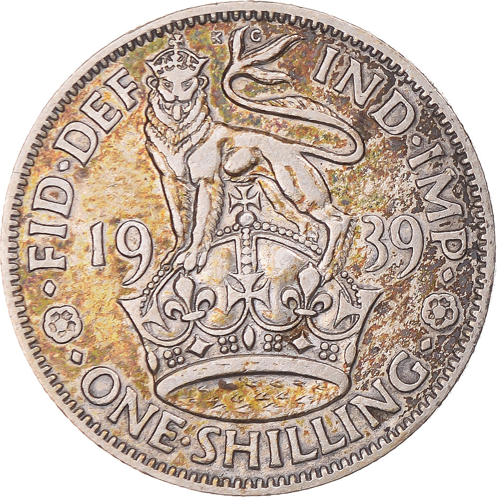 Coin, Great Britain, George VI, Shilling, 1939, EF(40-45), Silver, KM:853