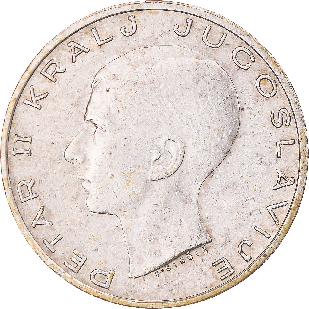 Coin, Yugoslavia, Petar II, 20 Dinara, 1938, EF(40-45), Silver, KM:23