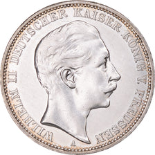 Coin, German States, PRUSSIA, Wilhelm II, 3 Mark, 1910, Berlin, AU(55-58)