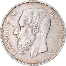 Coin, Belgium, Leopold II, 5 Francs, 5 Frank, 1876, VF(30-35), Silver, KM:24