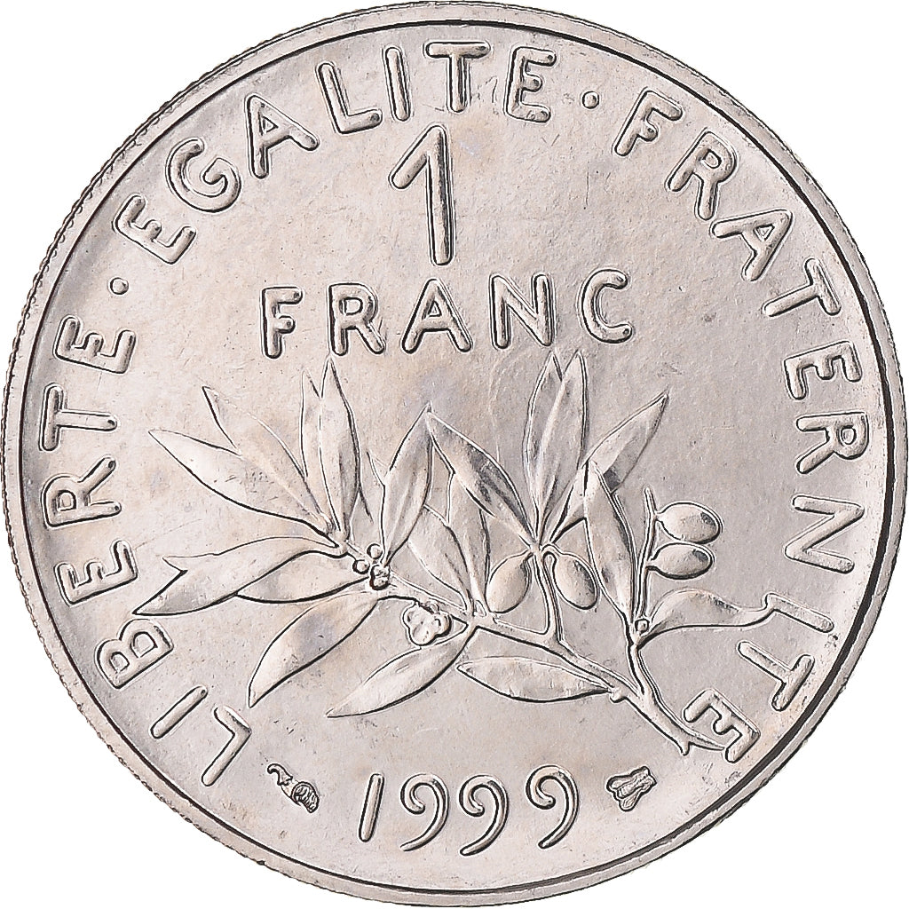 Münze, Frankreich, Semeuse, Franc, 1999, Paris, BU, STGL, Nickel, KM:925.1