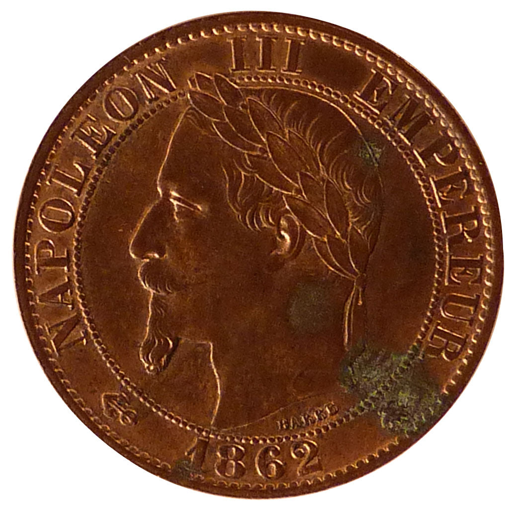 Francia, Napoleon III, Napoléon III, 5 Centimes, 1862, Paris, SPL, Bronzo, K...