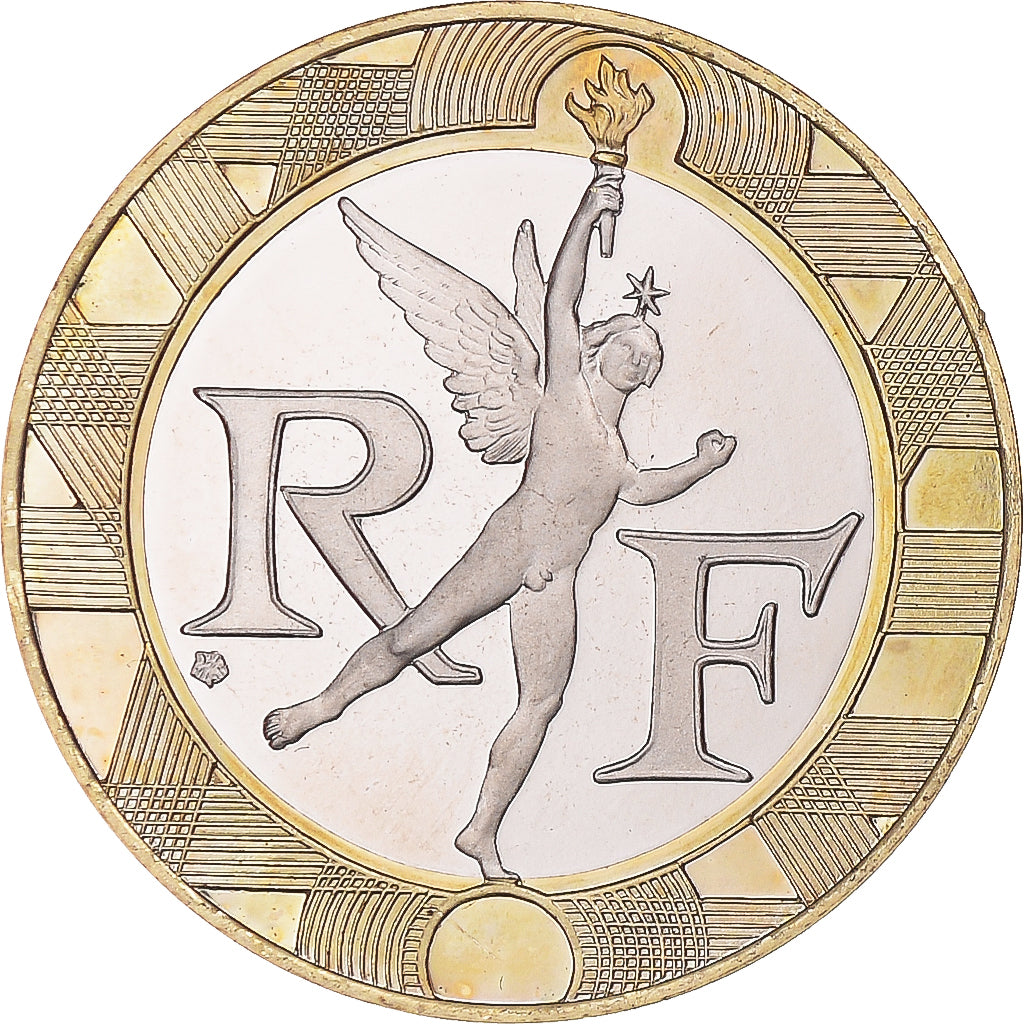 Munten, Frankrijk, Génie, 10 Francs, 1993, Paris, FDC.BE, FDC, Aluminum-Bronze