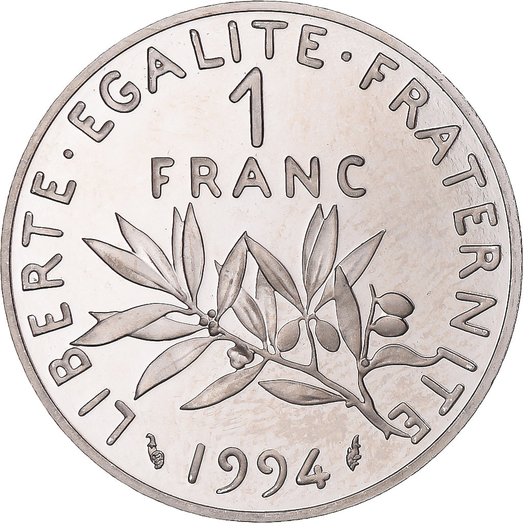 Coin, France, Semeuse, Franc, 1994, Paris, FDC.BE, MS(65-70), Nickel, KM:925.2