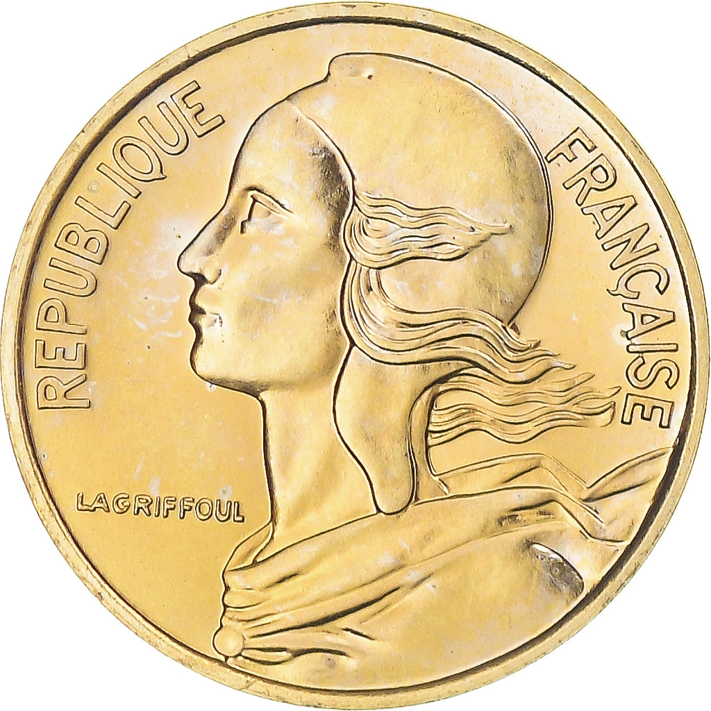 Munten, Frankrijk, Marianne, 5 Centimes, 1988, Paris, FDC, Aluminum-Bronze