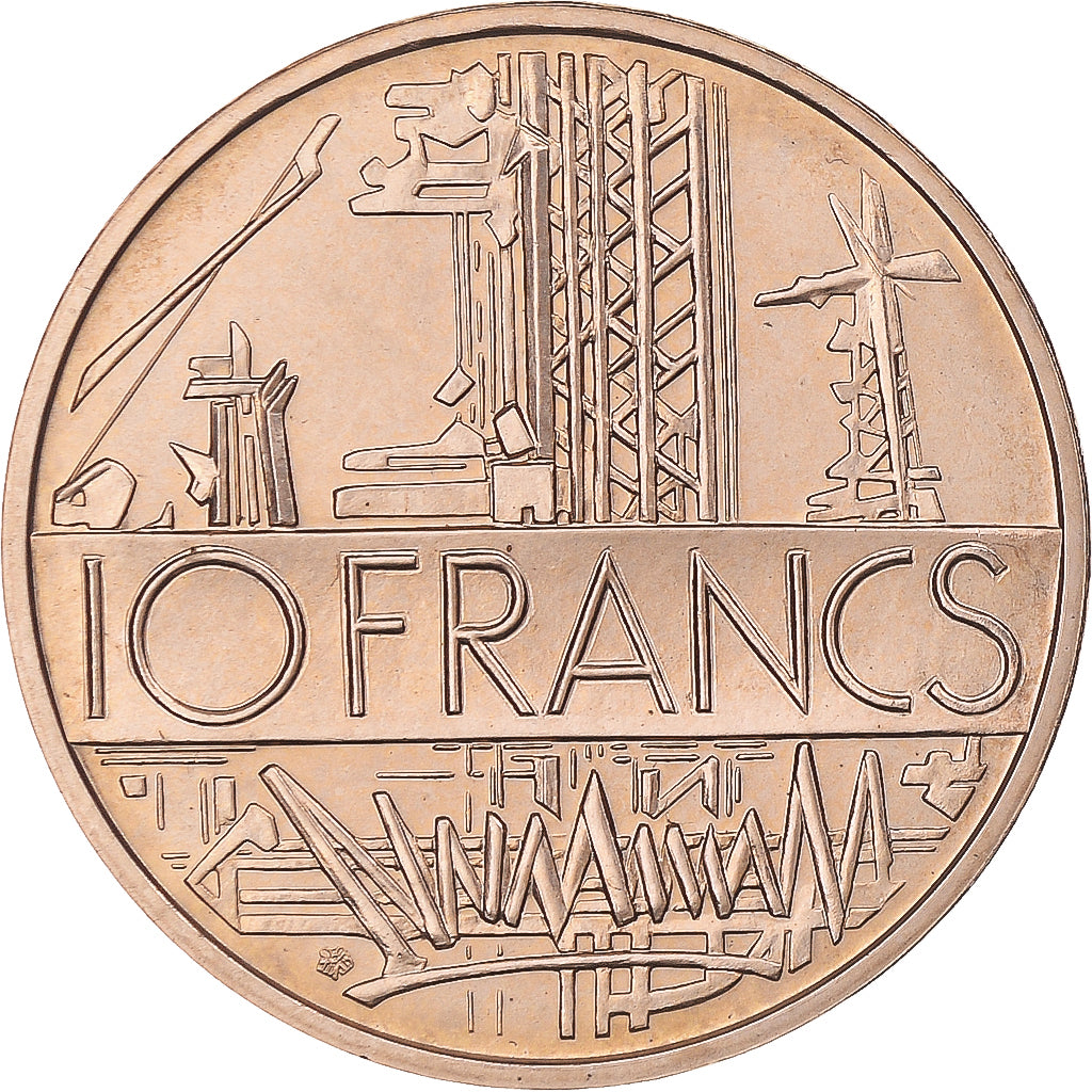 Moneda, Francia, Mathieu, 10 Francs, 1980, Paris, Tranche A, FDC, Níquel -