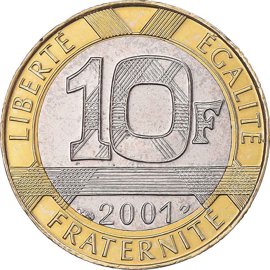 Coin, France, Génie, 10 Francs, 2001, Paris, BU, MS(65-70), Aluminum-Bronze