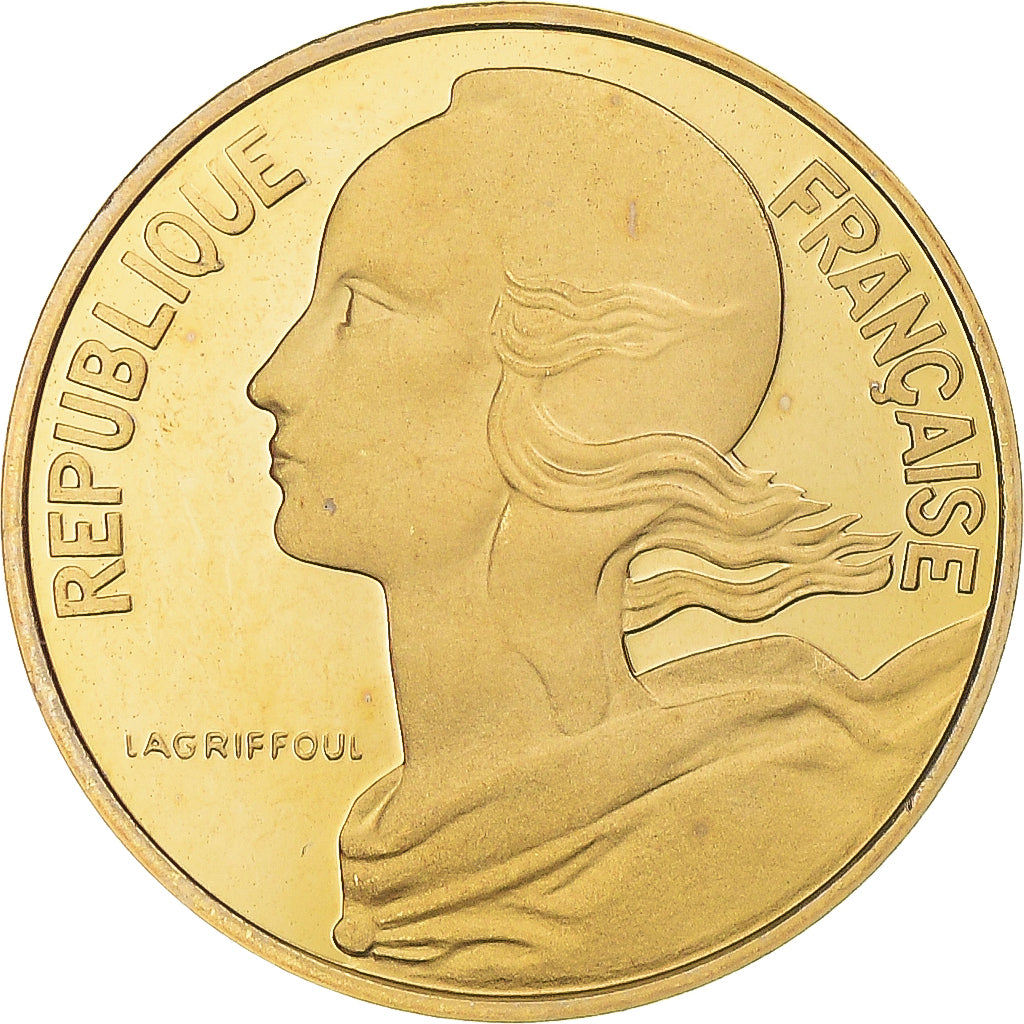 Munten, Frankrijk, Marianne, 10 Centimes, 1991, Paris, BE, FDC, Aluminum-Bronze