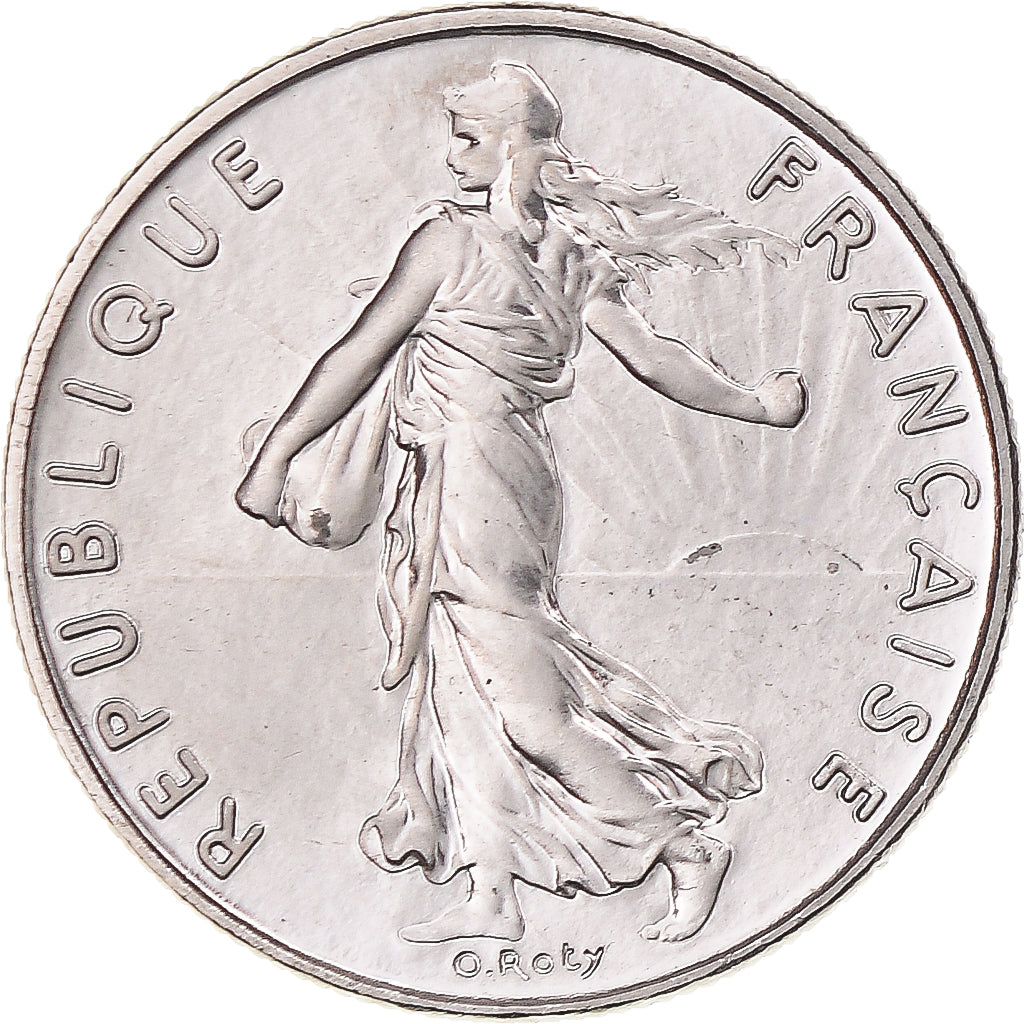 Munten, Frankrijk, Semeuse, 1/2 Franc, 1985, Paris, FDC, Nickel, KM:931.1