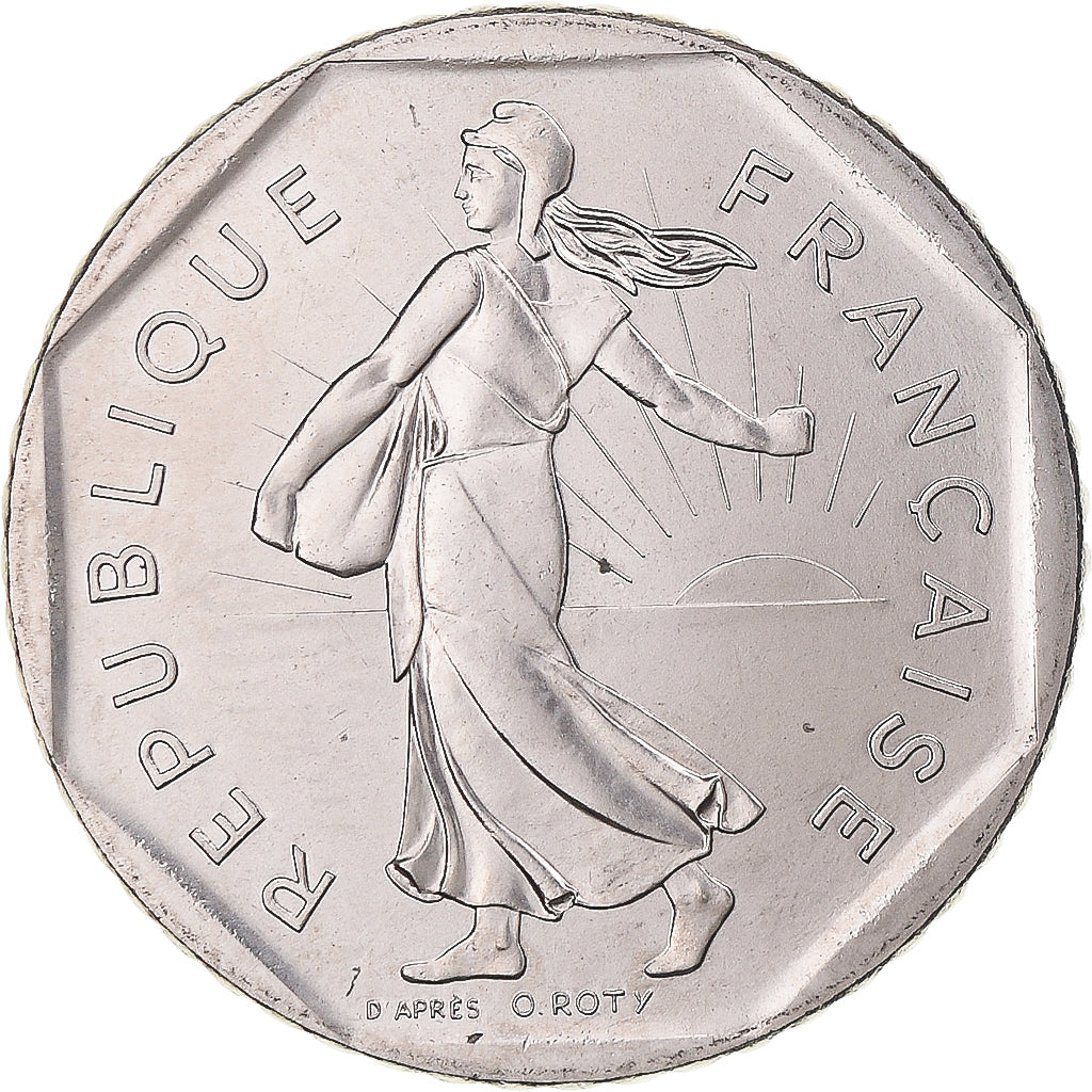 Munten, Frankrijk, Semeuse, 2 Francs, 1985, Paris, FDC, Nickel, KM:942.1