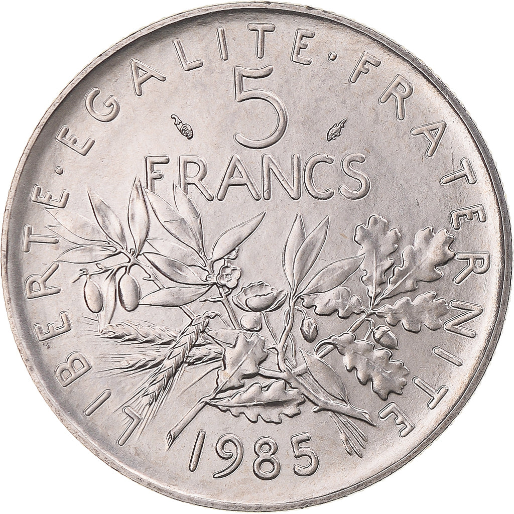 Moneda, Francia, Semeuse, 5 Francs, 1985, Paris, FDC, Níquel recubierto de