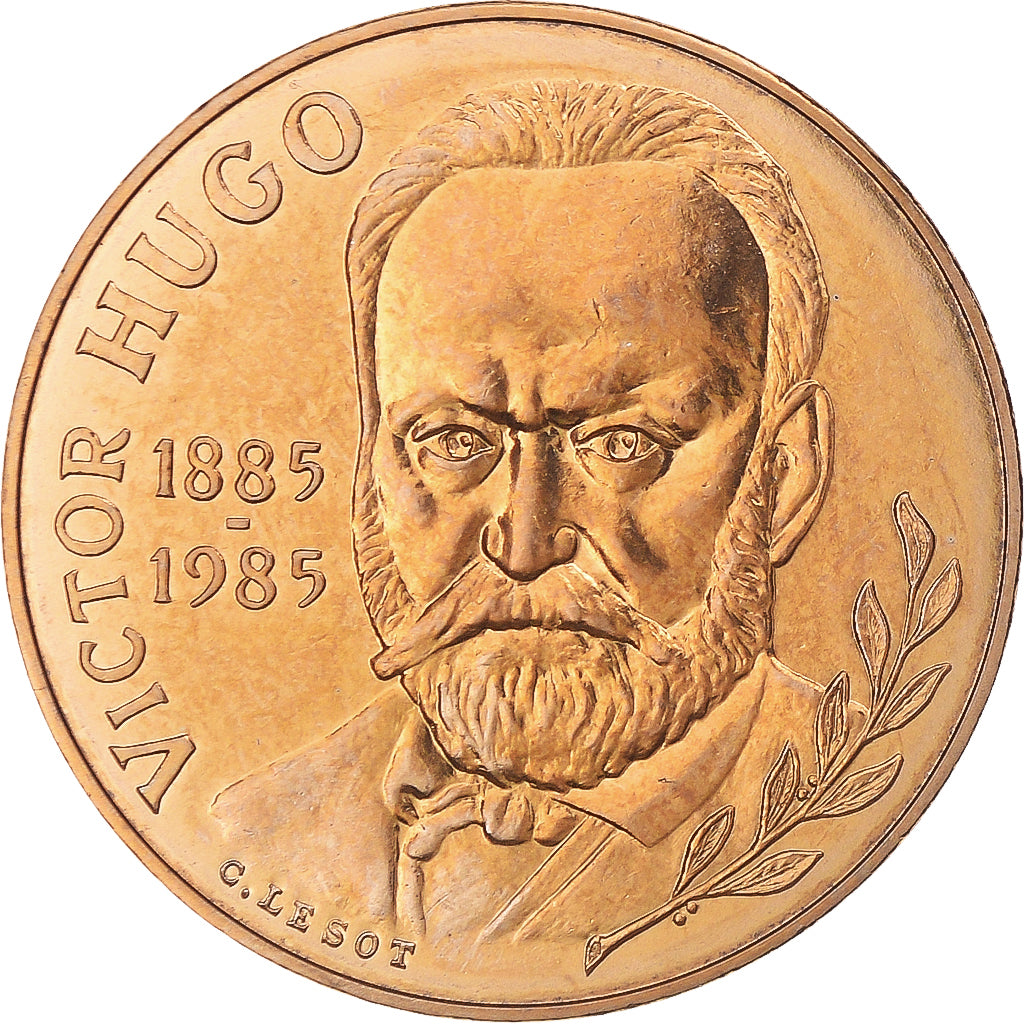 Coin, France, Victor Hugo, 10 Francs, 1985, Paris, Tranche B, MS(65-70)