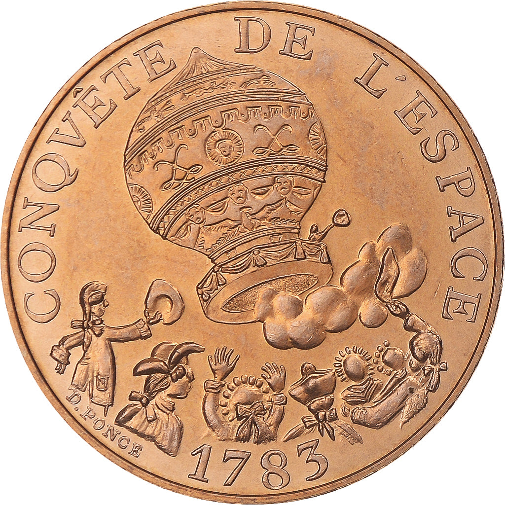 Coin, France, La conquête, 10 Francs, 1983, Paris, Tranche B, MS(65-70)