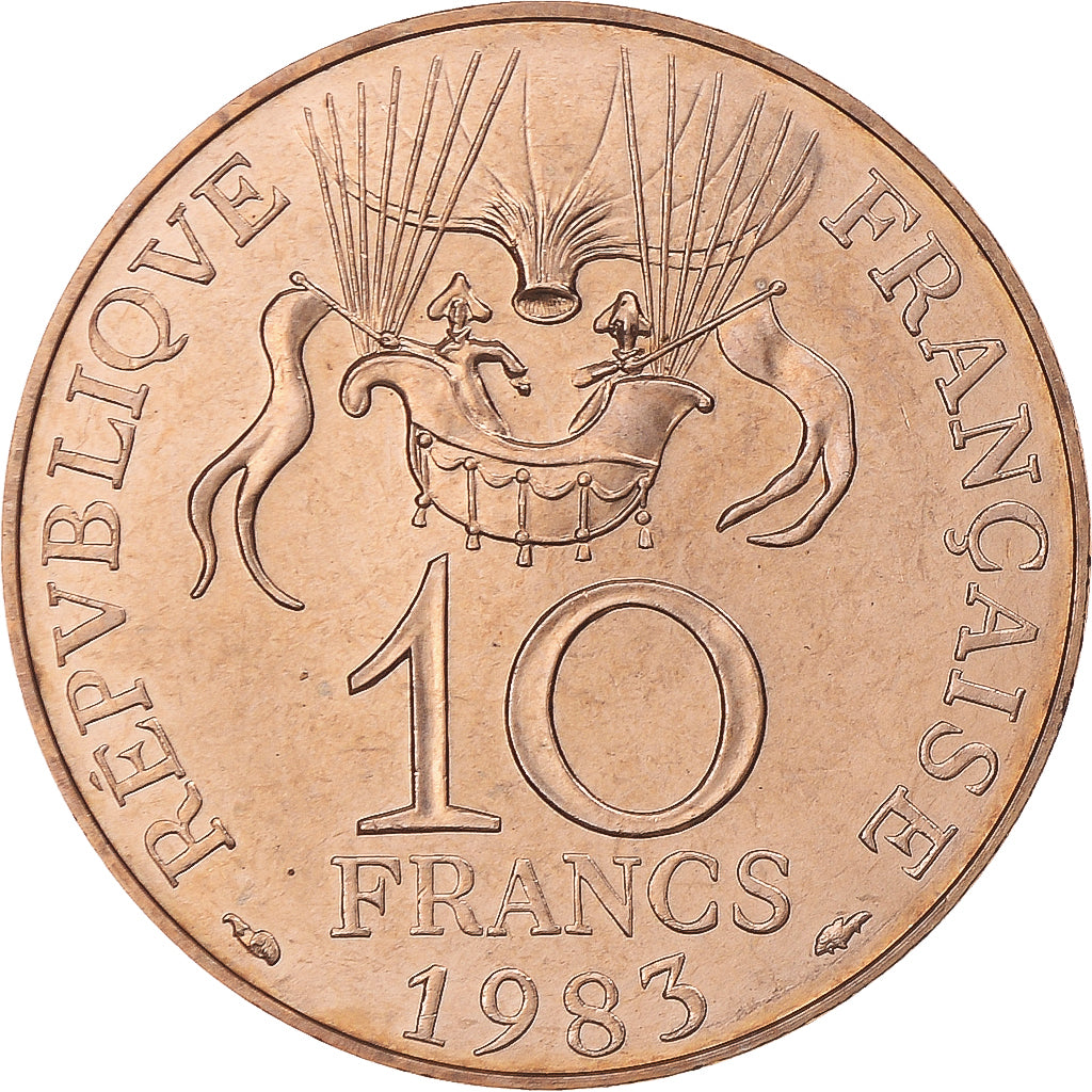Coin, France, La conquête, 10 Francs, 1983, Paris, Tranche B, MS(65-70)
