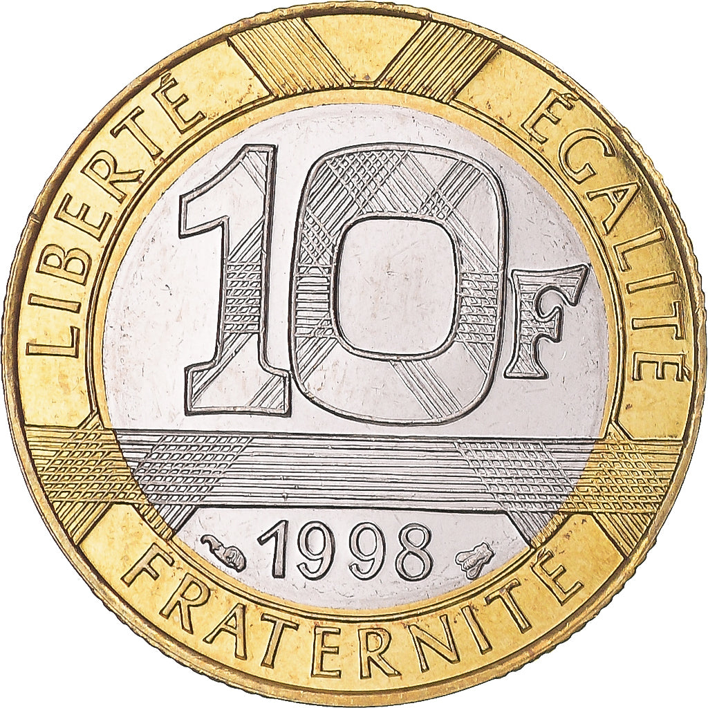 Münze, Frankreich, Génie, 10 Francs, 1998, Paris, BU, STGL, Aluminum-Bronze