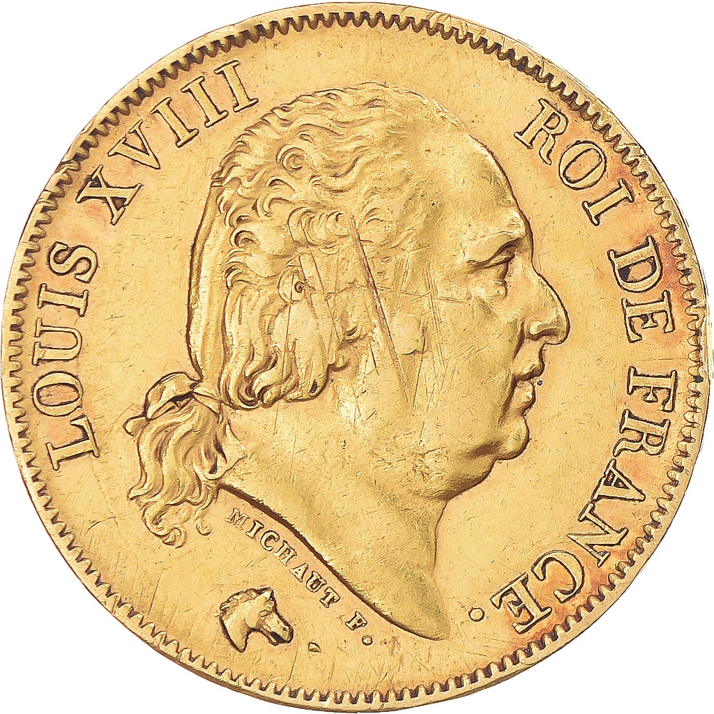 Monnaie, France, Louis XVIII, 40 Francs, 1824, Paris, TTB, Or, Gadoury:1092