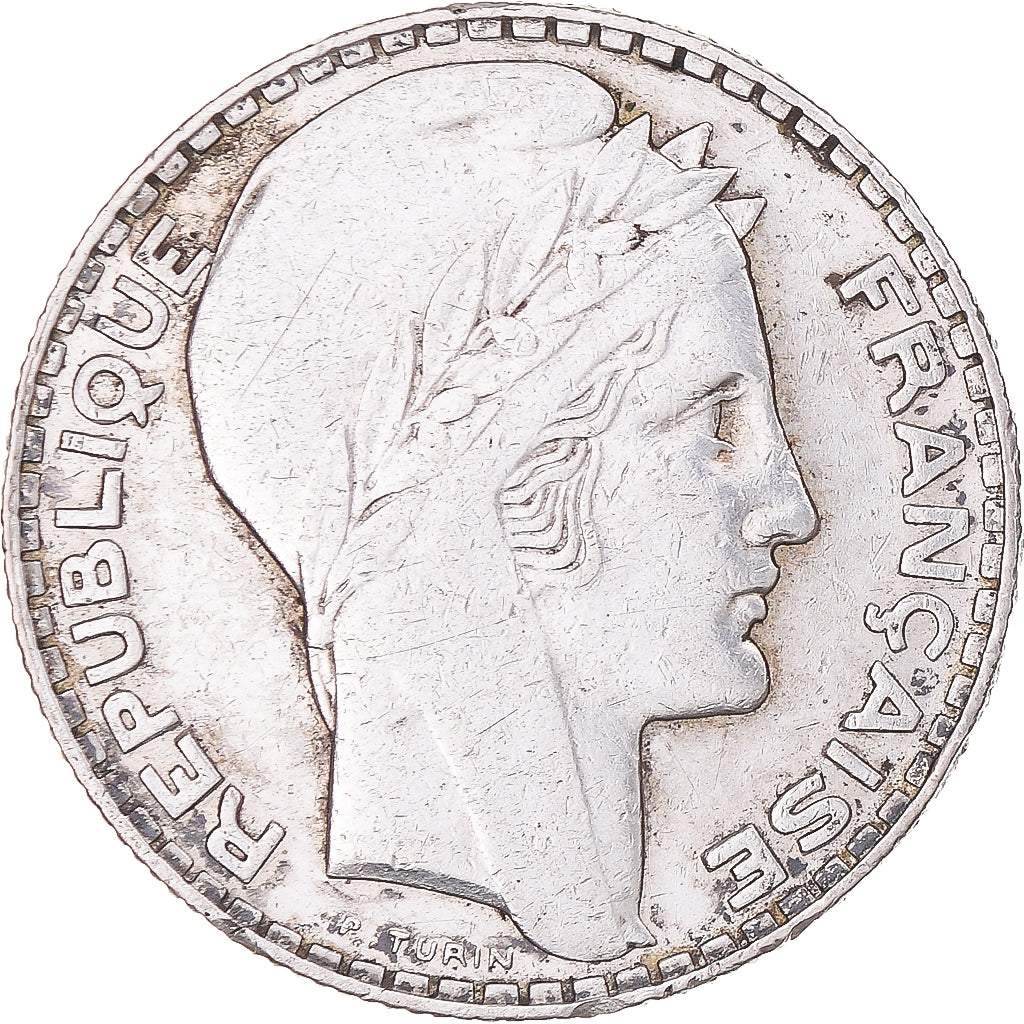 Coin, France, Turin, 10 Francs, 1939, Paris, EF(40-45), Silver, KM:878