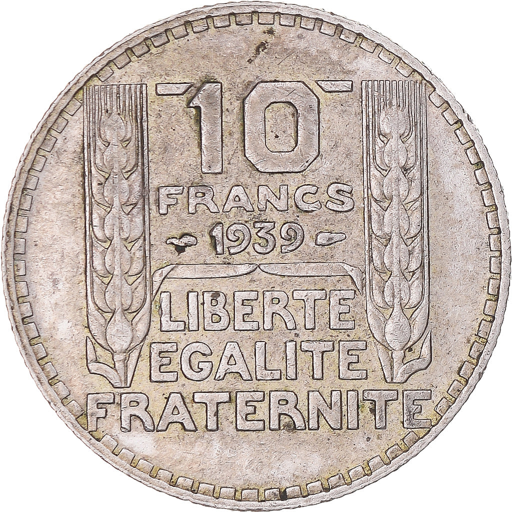 Coin, France, Turin, 10 Francs, 1939, Paris, EF(40-45), Silver, KM:878