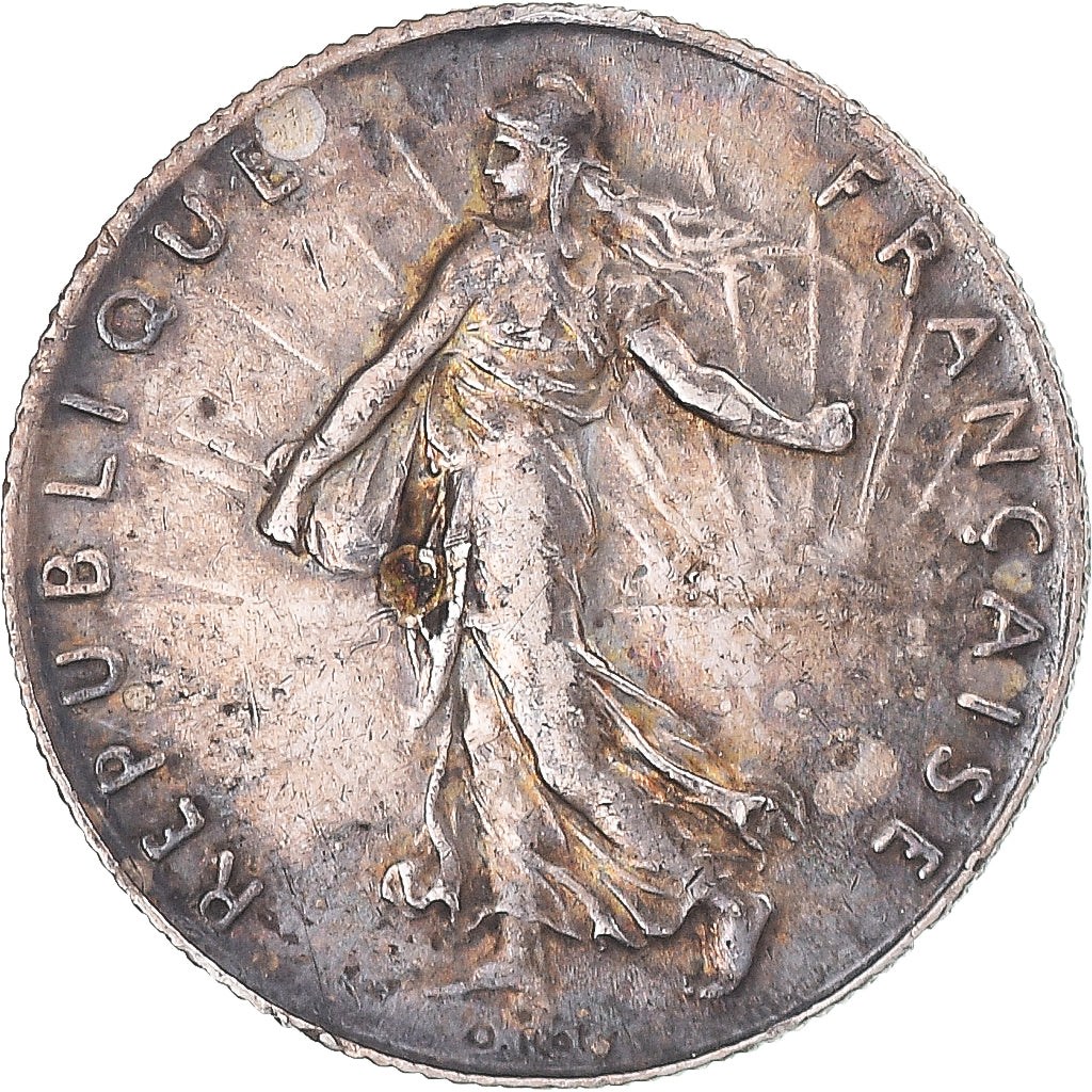 Moneda, Francia, Semeuse, 50 Centimes, 1920, Paris, MBC, Plata, KM:854