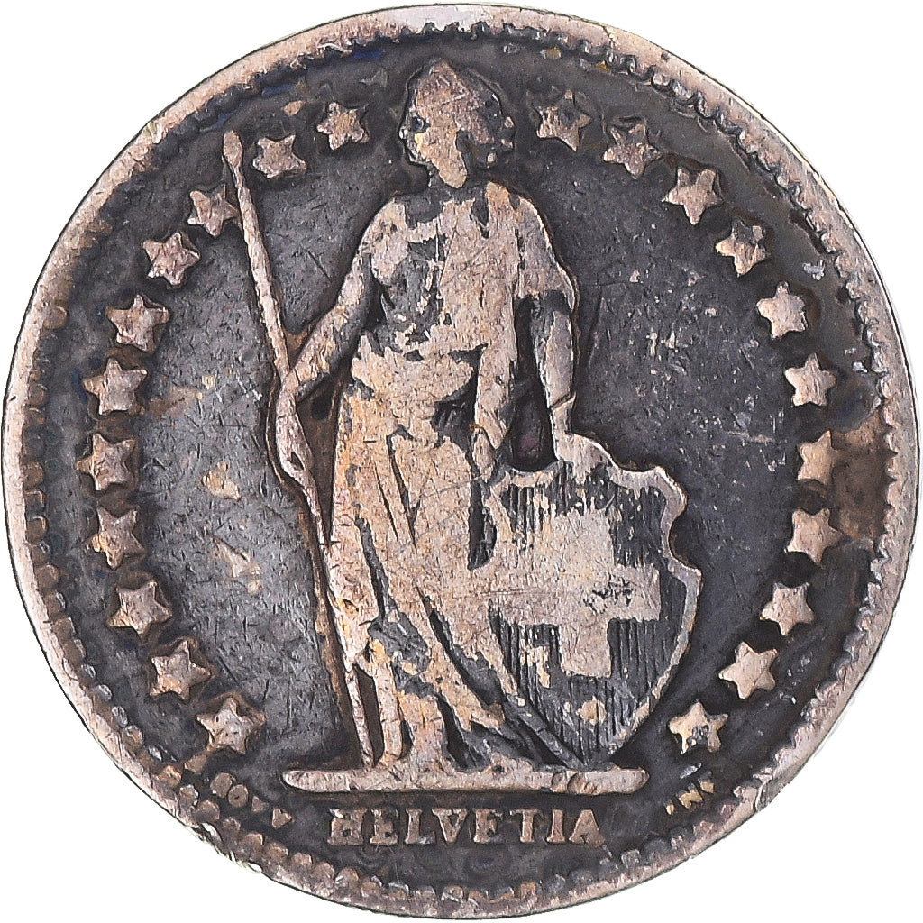 Coin, Switzerland, 1/2 Franc, 1913, Bern, VF(30-35), Silver, KM:23