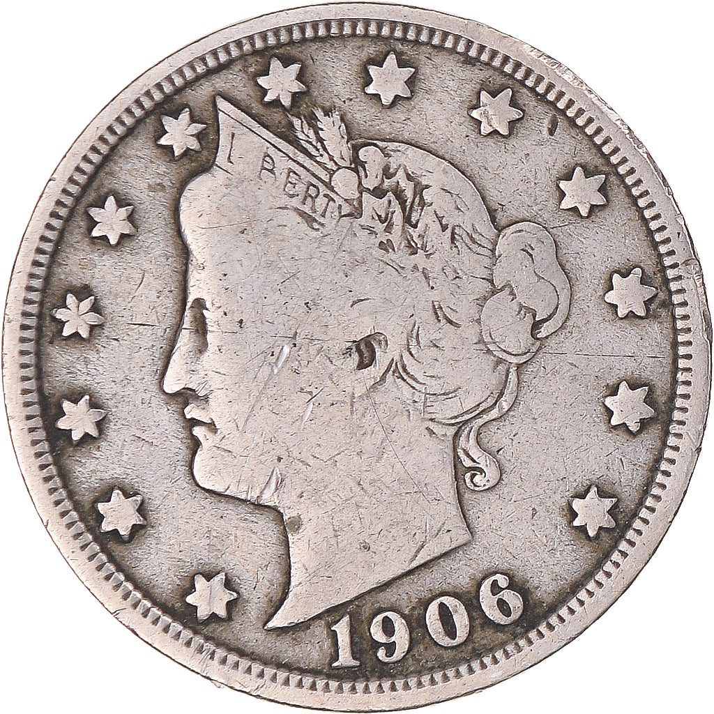 Münze, Vereinigte Staaten, Liberty Nickel, 5 Cents, 1906, U.S. Mint
